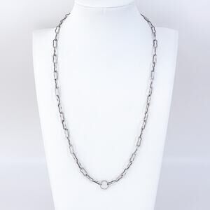 Estate Sterling Silver 925 | Peanut Link Necklace | 21"